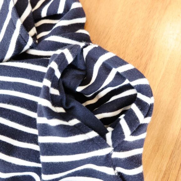 Talbots Sleeveless 100% Cotton Striped Black & White Pockets Dress Sz L - Picture 9 of 14